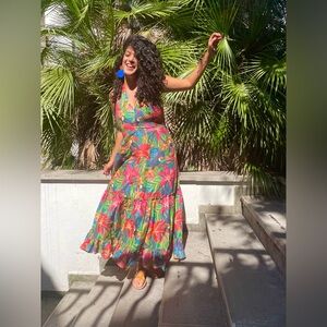 Farm Rio Halter Toucan Dress